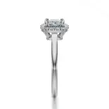 Pierścionek zaręczynowy diamentem cushion białe złoto SBPZ_082